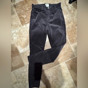 L'AGENCE Rich Grey Velvet Skinny Pants